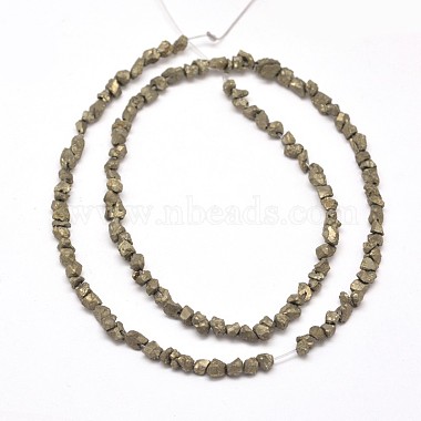 Natural Pyrite Nuggets Beads Strands(G-I125-84)-2