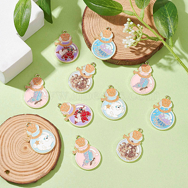 20Pcs 5 Styles Alloy Enamel Pendants(ENAM-CJ0005-43)-5