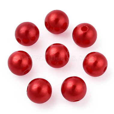 Spray Painted ABS Plastic Imitation Pearl Beads(OACR-T015-05B-13)-3