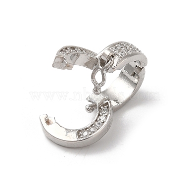 Rack Plating Brass Micro Pave Clear Cubic Zirconia Twister Clasps(KK-A222-05A-P)-2