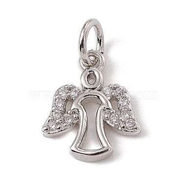 Platinum Clear Angel & Fairy Brass+Cubic Zirconia Charms