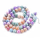 Opaque Baking Painted Crackle Glass Beads Strands(EGLA-S174-19I)-2