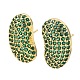 Brass Micro Pave Cubic Zirconia Stud Earrings(EJEW-K324-09G-03)-4