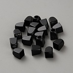 Zinc Alloy Cord Ends, End Caps, Black, 10x8x8mm, Hole: 4mm, Inner Diameter: 6x6mm(FIND-WH0365-016EB)