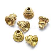 Brass Bead Cones, Lead Free & Cadmium Free & Nickel Free, Apetalous, Raw(Unplated), 6x6.5mm, Hole: 1.5mm(KK-G319-21C-RS)