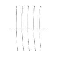 Brass Flat Head Pins, Cadmium Free & Lead Free, Silver Color Plated, Size: about 0.75~0.8mm thick, 5.0cm long, head: 2mm, about 250pcs/50g(X-HP5.0cmCY-S)
