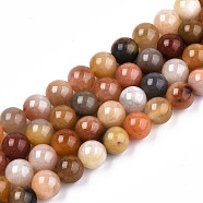Natural Jade Beads Strands, Round, 8mm, Hole: 1mm, about 46~47pcs/strand, 14.76~15.16 inch(37.5~38.5cm)(X-G-S373-004-8mm)