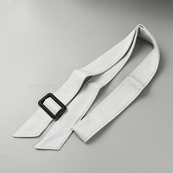 Tie a Knot Polyester Waist Belt with Plastic Buckle, for Shirt Dress Overcoat, White, 67-3/8 inch(171cm)(AJEW-WH20002-10B)