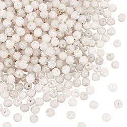 5 Strands Natural White Jade Beads Strands, Faceted, Round, White, 4mm, Hole: 1mm, about 88~89pcs/strand, 14.37~14.57 inch(36.5~37cm)(G-OC0003-34)