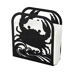 Iron Napkin Holder, Black, 125x50x135x1.3mm(DJEW-WH0039-84B)