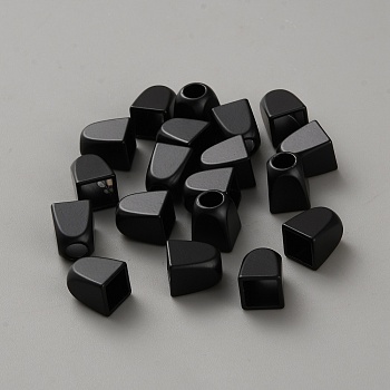 Zinc Alloy Cord Ends, End Caps, Black, 10x8x8mm, Hole: 4mm, Inner Diameter: 6x6mm