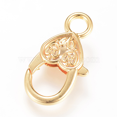 Golden Heart Alloy Lobster Claw Clasps