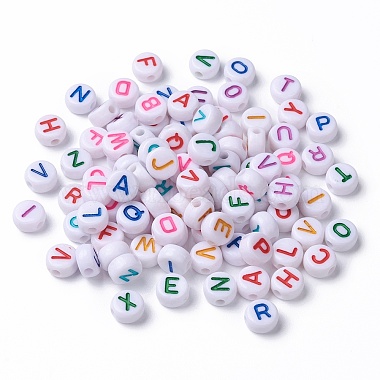 Opaque White Acrylic Beads(MACR-N012-01)-2