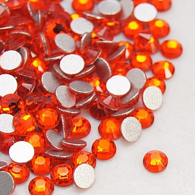 Flat Round Glass Rhinestone Cabochons