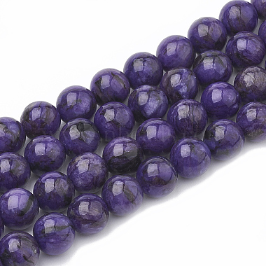 10mm Round Charoite Beads