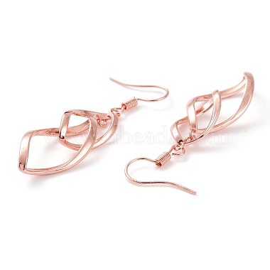 Brass Dangle Earrings(EJEW-B002-01RG)-2