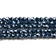 Brins de perles de verre galvanisées de couleur unie opaque(GLAA-F029-P4mm-C09)-1