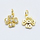 Brass Micro Pave Cubic Zirconia Charms(RB-I078-65G-NR)-2
