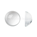 Transparent Half Round Glass Cabochons, Clear, 30~31x14~15mm(X-GGLA-R027-30mm)