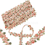Flower Polyester Trim Ribbon, for Curtain Lace Trimmings, Light Coral, 3/4 inch(20mm)(OCOR-GF0001-17A)
