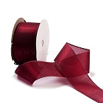 20 Yards Polyester Ribbon, for Gift Wrapping, Dark Red, 1-1/2 inch(38mm), about 20.00 Yards(18.29m)/Roll(OCOR-Z005-01D)
