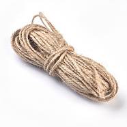 Jute Cord, Jute String, Jute Twine, for Arts Crafts DIY Decoration Gift Wrapping, Tan, 1.5mm, about 8m/bundle(OCOR-WH0032-78)
