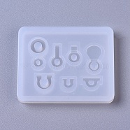 Silicone Molds, Resin Casting Molds, For Resin, Epoxy Resin Jewelry Making, Mixed Shapes, White, 39.5x48.5x6mm(AJEW-WH0105-88)