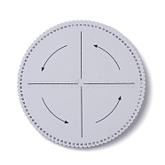 EVA Braiding Disc Disk, Macrame Board, DIY Braided Cord Bracelet, Craft Tool, Flat Round, White, 19x1.4cm(TOOL-F017-02B)