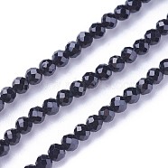 Natural Spinel Beads Strands, Faceted, Round, 3~3.5mm, Hole: 0.5mm, about 115~130pcs/strand, 14.5~16.1 inch(37~41cm)(X-G-F619-14-3mm)