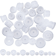 120 Sets 6 Styles Plastic Dustproof Bottle Stoppers, for Wine Bottle, White, 13~19.5x10~11mm, 20 sets/style(AJEW-GF0008-16)