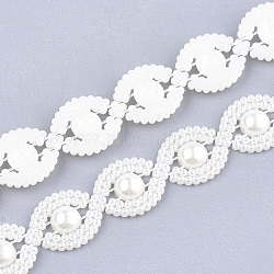 ABS Plastic Imitation Pearl Beaded Trim Garland Strand, Great for Door Curtain, Wedding Decoration DIY Material, Creamy White, 13x3mm, 10yards/roll(AJEW-S073-22)