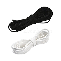 6M 2 Colors Eco-Friendly Faux Suede Cord, Faux Suede Lace Suede String for DIY Jewelry Making, Mixed Color, 3x1.4mm, about 3.28 Yards(3m)/color(LW-YW0001-03C)