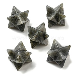 Natural Labradorite Beads, No Hole/Undrilled, Merkaba Star, 25x25x25mm(G-A206-01B-58)