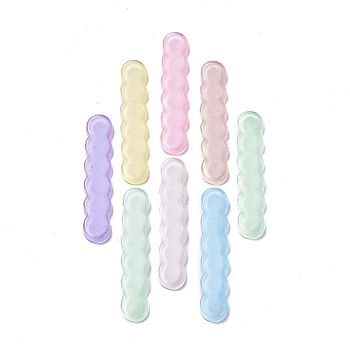 Acrylic Cabochons, DIY Hair Accessories, Rectangle, 62x13x4mm