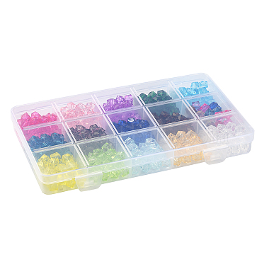 375Pcs 15 Colors Transparent Acrylic Beads(TACR-FS0001-41)-2