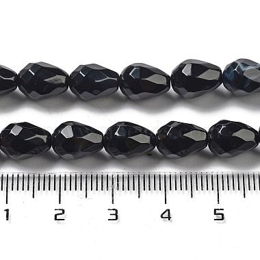 Dyed & Heated Natural Black Agate Beads Strands(G-P520-B15-01)-5