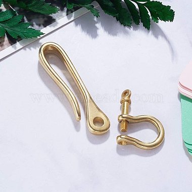 Brass S Hook Clasps and Brass Shackles Clasps(PH-KK-P001-01)-4