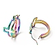 Ионное покрытие (ip) радужный цвет 304 серьги-кольца из нержавеющей стали для женщин(EJEW-G293-02M)-2