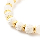 4pcs 4 bracelets extensibles perlés en laiton et pierres précieuses de style sertis de strass en cristal pour les femmes(BJEW-JB07884)-7