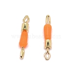 Brass Fishing Rolling Bearing Connector, with Silicone Rolling Barrel Fishing, Fishing Swivels Tackle Accessories, Orange, 15~16x2mm, Hole: 1.5mm(FIND-WH0081-49C-03)