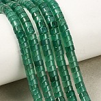Natural Chrysoprase Beads Strands, Disc, Heishi Beads, Dyed, Green, 4x2mm, Hole: 0.9mm, about 158pcs/strand, 14.96''(38cm)(G-H230-93)