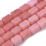 Natural Gemstone Rhodochrosite Stone Column Beads Strands, Pink, 14x10mm, Hole: 1mm, about 28pcs/strand, 15.7 inch(G-S115-08)
