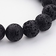 Natural Lava Rock Beads Strands, Round, 20mm, Hole: 1.5mm, about 90~100pcs/1000g(G434-13)