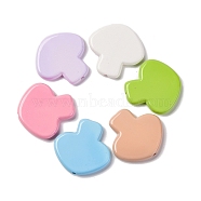 Baking Painted Opaque Acrylic Beads, Mushroom, Mixed Color, 36.5x37.5x5.5mm, Hole: 2.8mm(MACR-F080-18)