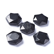 Natural Shungite Pendants, Hexagon, Faceted, 23x20x7.5mm, Hole: 1.2mm(G-L505-32)