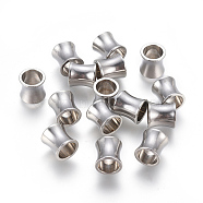 201 Stainless Steel Large Hole Column Beads, Stainless Steel Color, 8x8mm, Hole: 6mm(STAS-Q175-01)