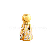 Glass Roller Ball Bottles, Arabian Style Empty Essential Oil Perfume Bottle, Refillable Bottle, Random Pattern, Trapezoid, 69.5x36x32mm(BOTT-PW0005-02C)