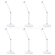 Plastic Model Assembled Action Figure Display Holders, Doll Model Support Stands, with Screw & Nut & Round Base, White, 5x17cm(ODIS-WH0038-144A)