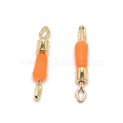 Brass Fishing Rolling Bearing Connector, with Silicone Rolling Barrel Fishing, Fishing Swivels Tackle Accessories, Orange, 15~16x2mm, Hole: 1.5mm(FIND-WH0081-49C-03)