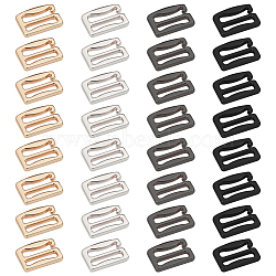 32Pcs 4 Colors Zinc Alloy Underwear Strap Buckles, Bra Hook, Number 9-Shaped, Mixed Color, 15.5x20x2.5mm, Inner Diameter: 2.5x15mm, 8pcs/color(FIND-OC0003-08A)